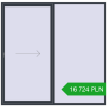 Pricing Sliding patio doors 2400x2350 mm PATIO DOOR REHAU SYNEGO ANTHRACITE_GREY_STRUKTURAL two-sided. Price: 16 724.03 PLN