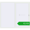 Pricing Sliding patio doors 2500x2200 mm REHAU SYNEGO SLIDE RAL 9016 Traffic white two-sided. Price: 2104,59 €