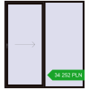 Pricing Sliding patio doors 2200x2400 mm REHAU GENEO HST BLACK_BROWN two-sided. Price: 34 252.32 PLN