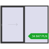 Pricing Sliding patio doors 2800x2200 mm REHAU GENEO HST ANTHRACITE_GREY_GLATT two-sided. Price: 34 846.53 PLN
