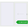 Pricing Sliding patio doors 2400x2150 mm PATIO DOOR REHAU SYNEGO RAL 9016 Traffic white two-sided. Price: 3 340.21 EUR