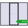 Pricing Sliding patio doors 2600x2200 mm PATIO DOOR REHAU BRILLANT DESIGN ANTHRACITE_GREY_GLATT two-sided. Price: 2523,28 €