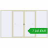 Pricing Sliding patio doors 3900x2300 mm PATIO DOOR REHAU SYNEGO PEARL_WHITE_BEIGE_52L-2 two-sided. Price: 7 244.92 EUR