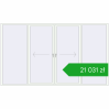 Pricing Sliding patio doors 3600x2100 mm PATIO DOOR REHAU BRILLANT DESIGN RAL 9016 Traffic white two-sided. Price: 21 030,68 zł
