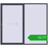 Pricing Sliding patio doors 2500x2200 mm PATIO DOOR REHAU BRILLANT DESIGN ANTHRACITE_GREY_STRUKTURAL two-sided. Price: 2177,40 €