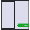 Pricing Sliding patio doors 2140x2200 mm PATIO DOOR REHAU BRILLANT DESIGN BLACK_ULTI-MATT two-sided. Price: 2043,71 €