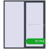 Pricing Sliding patio doors 2000x2300 mm REHAU SYNEGO SLIDE ANTHRACITE_GREY_STRUKTURAL two-sided. Price: 1993,77 €