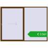 Ustalenie cen Przesuwane drzwi tarasowe 3000x2200 mm PATIO DOOR REHAU BRILLANT DESIGN WALNUT dwustronny. Cena: 3560,75 €