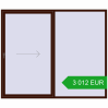 Pricing Sliding patio doors 2500x2100 mm PATIO DOOR REHAU BRILLANT DESIGN BLACK_CHERRY two-sided. Price: 3 012.18 EUR