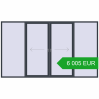 Pricing Sliding patio doors 3800x2200 mm PATIO DOOR REHAU BRILLANT DESIGN ANTHRACITE_GREY_STRUKTURAL two-sided. Price: 6 004.53 EUR