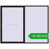 Pricing Sliding patio doors 3000x2350 mm PATIO DOOR REHAU SYNEGO BLACK_BROWN two-sided. Price: 18 789.84 PLN