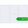 Ustalenie cen Przesuwane drzwi tarasowe 3300x2200 mm PATIO DOOR REHAU SYNEGO RAL 9016 Traffic white dwustronny. Cena: 3006,80 €