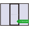 Pricing Sliding patio doors 2800x2200 mm PATIO DOOR REHAU SYNEGO BLACK_BROWN two-sided. Price: 3 736.04 EUR