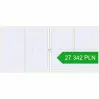 Pricing Sliding patio doors 4500x2100 mm PATIO DOOR REHAU SYNEGO RAL 9016 Traffic white two-sided. Price: 27 341.82 PLN