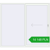 Pricing Sliding patio doors 2400x2150 mm PATIO DOOR REHAU SYNEGO RAL 9016 Traffic white two-sided. Price: 14 147.58 PLN
