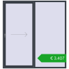 Pricing Sliding patio doors 2160x2300 mm PATIO DOOR REHAU BRILLANT DESIGN ANTHRACITE_GREY_STRUKTURAL two-sided. Price: 3407,37 €
