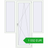 Pricing Balcony doors 1740x2130 mm BALCONY DOOR REHAU SYNEGO RAL 9016 Traffic white two-sided. Price: 1 031.59 EUR