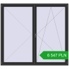 Pricing Balcony doors 2300x2100 mm BALCONY DOOR REHAU SYNEGO BLACK_STRUCTURAL two-sided. Price: 6 547.01 PLN