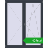 Ustalenie cen Drzwi balkonowe 1700x2100 mm BALCONY DOOR REHAU SYNEGO ANTHRACITE_GREY_STRUKTURAL dwustronny. Cena: 4296,27 zł
