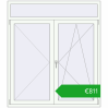 Pricing Balcony doors 1550x1770 mm BALCONY DOOR REHAU SYNEGO RAL 9016 Traffic white two-sided. Price: 810,63 €