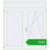 Pricing Balcony doors 1550x1770 mm BALCONY DOOR REHAU SYNEGO RAL 9016 Traffic white two-sided. Price: 668,75 €