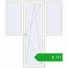 Ustalenie cen Drzwi balkonowe 1980x2310 mm BALCONY DOOR REHAU SYNEGO RAL 9016 Traffic white dwustronny. Cena: 867,38 €