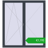 Ustalenie cen Drzwi balkonowe 2100x2300 mm BALCONY DOOR REHAU SYNEGO ANTHRACITE_GREY_STRUKTURAL dwustronny. Cena: 1195,21 €