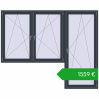 Pricing Balcony doors 2600x2100 mm BALCONY DOOR REHAU SYNEGO ANTHRACITE_GREY_STRUKTURAL two-sided. Price: 1558,78 €