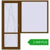 Pricing Balcony doors 2000x2100 mm BALCONY DOOR REHAU EURO 70 WALNUT two-sided. Price: 2 048.92 PLN