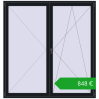Pricing Balcony doors 2000x2100 mm BALCONY DOOR REHAU EURO 70 BLACK_COOL_110L-2 two-sided. Price: 847,85 €