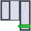 Pricing Balcony doors 2200x2225 mm BALCONY DOOR REHAU EURO 70 ANTHRACITE_GREY_STRUKTURAL two-sided. Price: 4 312.33 PLN