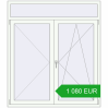 Pricing Balcony doors 1550x1770 mm BALCONY DOOR REHAU SYNEGO RAL 9016 Traffic white two-sided. Price: 1 079.77 EUR