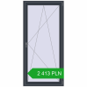 Pricing Balcony doors 1000x2100 mm BALCONY DOOR REHAU EURO 70 ANTHRACITE_GREY_STRUKTURAL two-sided. Price: 2 412.6 PLN