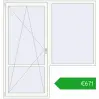 Pricing Balcony doors 2000x2100 mm BALCONY DOOR REHAU SYNEGO RAL 9016 Traffic white two-sided. Price: 670,80 €
