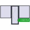 Pricing Balcony doors 3250x2100 mm BALCONY DOOR REHAU EURO 70 ANTHRACITE_GREY_STRUKTURAL two-sided. Price: 4 520.28 PLN