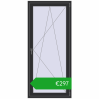 Pricing Balcony doors 900x2000 mm BALCONY DOOR REHAU EURO 70 ANTHRACITE_GREY_GLATT two-sided. Price: 296,68 €