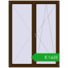 Pricing Balcony doors 1600x2100 mm BALCONY DOOR REHAU SYNEGO DARK_OAK two-sided. Price: 1632,64 €