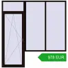 Pricing Balcony doors 2520x2610 mm BALCONY DOOR REHAU EURO 70 BLACK_BROWN two-sided. Price: 977.63 EUR
