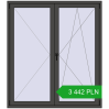 Pricing Balcony doors 1580x1790 mm BALCONY DOOR REHAU EURO 70 BASALT_GREY two-sided. Price: 3 442.22 PLN