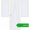 Pricing Balcony doors 1980x2130 mm BALCONY DOOR REHAU EURO 70 RAL 9016 Traffic white two-sided. Price: 663,99 €
