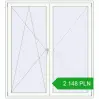 Pricing Drzwi balkonowe 1800x2000 mm BALCONY DOOR REHAU EURO 70 RAL 9016 Traffic white dwustronny. Price: 2 148.37 PLN