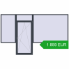 Pricing Balcony doors 4000x2400 mm BALCONY DOOR REHAU SYNEGO ANTHRACITE_GREY_STRUKTURAL two-sided. Price: 1 859.37 EUR