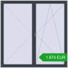Ustalenie cen Drzwi balkonowe 2400x2400 mm BALCONY DOOR REHAU SYNEGO ANTHRACITE_GREY_STRUKTURAL dwustronny. Cena: 1 873.99 EUR