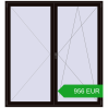 Pricing Balcony doors 1996x2162 mm BALCONY DOOR REHAU EURO 60 BLACK_BROWN two-sided. Price: 956.24 EUR