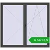 Pricing Balcony doors 2300x2100 mm BALCONY DOOR REHAU SYNEGO BASALT_GREY two-sided. Price: 6 547.01 PLN