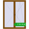 Pricing Balcony doors 1800x2250 mm BALCONY DOOR REHAU SYNEGO GOLDEN OAK two-sided. Price: 7 751.21 PLN