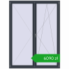 Ustalenie cen Drzwi balkonowe 1800x2400 mm BALCONY DOOR REHAU SYNEGO ANTHRACITE_GREY_STRUKTURAL dwustronny. Cena: 6090,32 zł