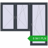 Pricing Balcony doors 2300x2100 mm BALCONY DOOR REHAU EURO 70 ANTHRACITE_GREY_STRUKTURAL two-sided. Price: 6 940.51 PLN