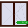 Pricing Balcony doors 2300x2100 mm BALCONY DOOR REHAU SYNEGO BLACK_CHERRY two-sided. Price: 1061,50 €