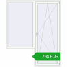 Pricing Balcony doors 1900x2330 mm BALCONY DOOR REHAU SYNEGO RAL 9016 Traffic white two-sided. Price: 784.24 EUR